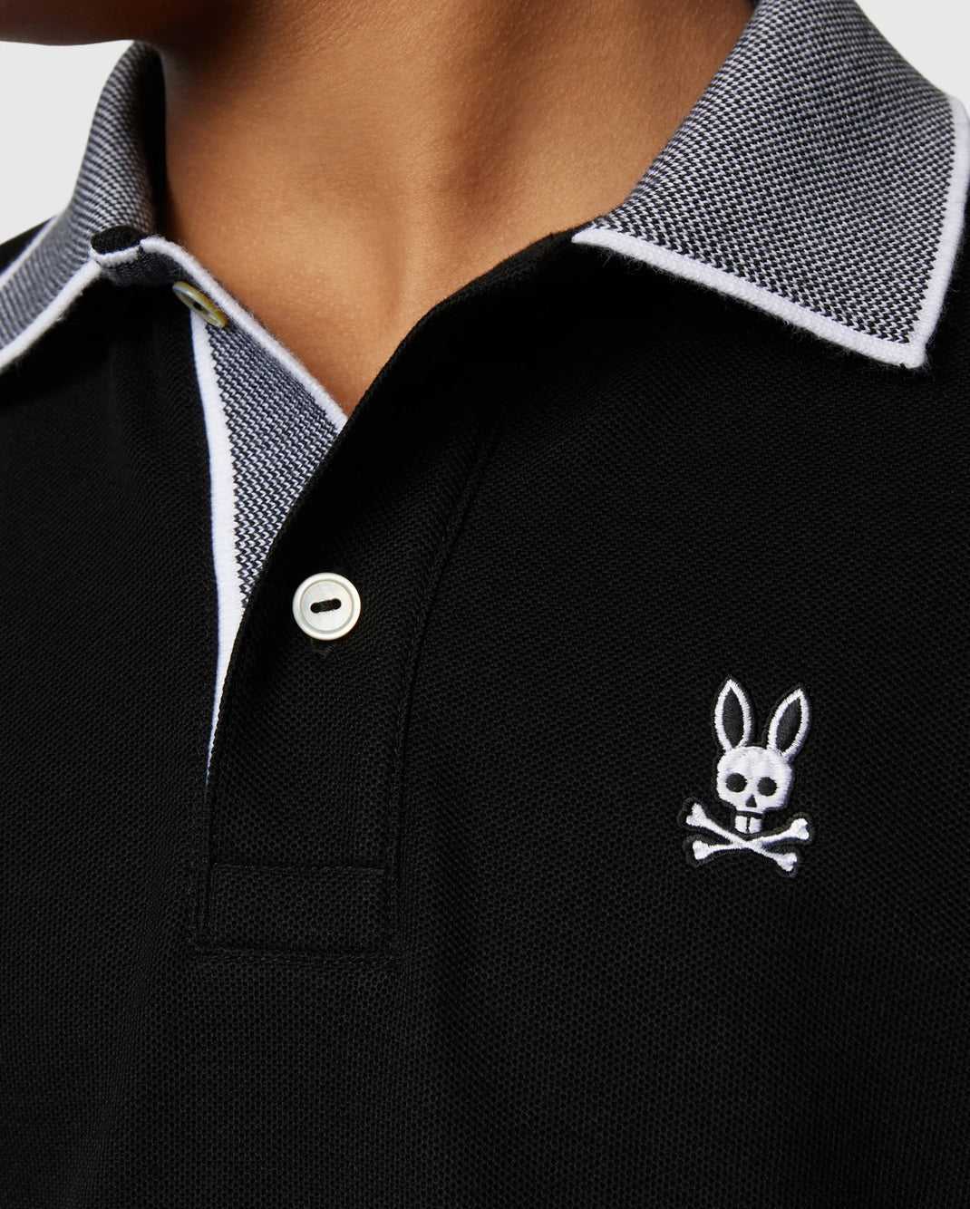 Polos Psycho Bunny Southport Pique Polo Shirt Noir Enfant | DDT-39416323